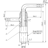 Алонж АИО-П-29/32 под рез. пробку эскиз 5-512