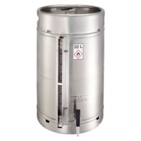 Контейнер для ЛВЖ Rötzmeier 50ZI, с самозакрывающимся краном и индикатором содержимого, 50 л, нержавеющая сталь