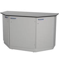 Стол торцевой высокий на металлической опорной тумбе ЛАБ-PRO СТОТМ 150.75.90 TR