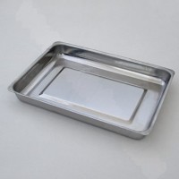 Лоток медицинский металлический прямоугольный ЛМПу-200 &quot;Ока-Медик&quot; (200*150*25) без крышки