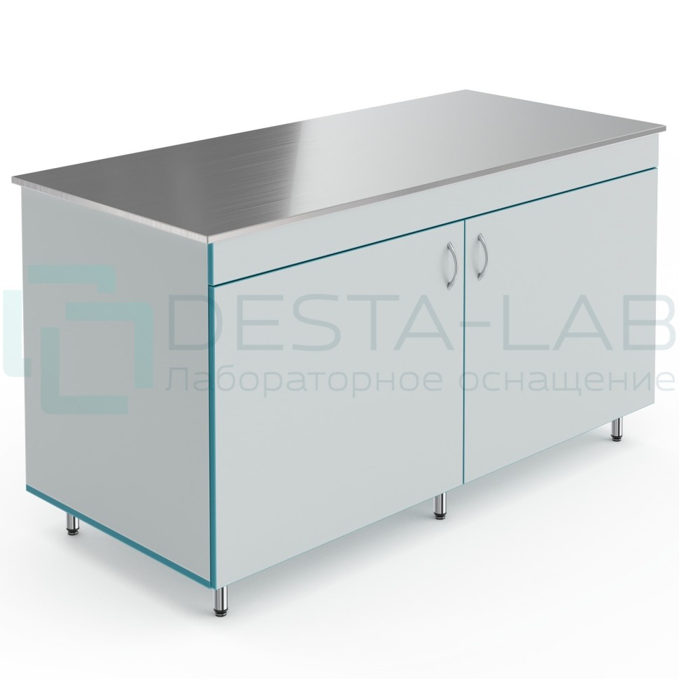 Лабораторный торцевой стол со столешницей из нержавеющей стали Теолаб СЛТ НВК 1500 НЕРЖ