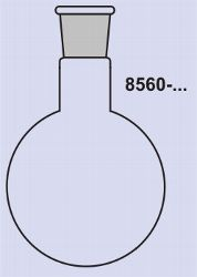 Колба круглодонная из кварцевого стекла с фланцем, объем 500 мл, Neubert-glas