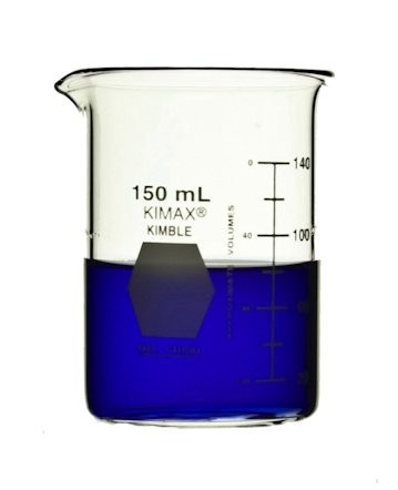Стакан Гриффина Kimble 150 мл, низкий, с градуировкой, с носиком, стекло