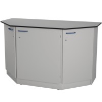 Стол торцевой высокий на металлической опорной тумбе ЛАБ-PRO СТОТМ 150.75.90 С20