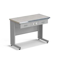 Стол приборный с ящиками и электрикой ЭКРОС 1200х600х900 мм, раб. поверхность - КЕРАМИКА с НС бортиком