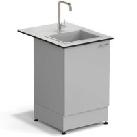 Стол-мойка ЭКРОС 600х800х900 мм, чаша стеклопластик, раб. поверхность - LABGRADE