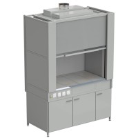 Шкаф вытяжной с коконом из стеклопластика без воды с электрикой 1500х820х2240, раб. поверхность - КЕРАМИКА