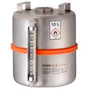 Контейнер для сбора ЛВЖ Rötzmeier 10SI, с центрированной горловиной 2&quot; и индикатором содержимого, 10 л, нержавеющая сталь