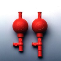 Груша для пипеток Deutsch &amp; Neumann, удлиненная трубка, красная, NR