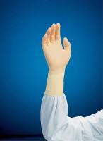 Перчатки латексные, длина 30 см, толщина 0,22/0,20/0,16, текстурированная поверхность ладони и кончиков пальцев, стерильные G3, бежевый, размер 6, 20 пар, Kimberly-Clark