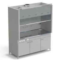 Шкаф вытяжной с подводом воды 1800х900х2145 мм, раб. поверхность - НЕРЖАВЕЮЩАЯ СТАЛЬ