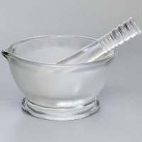 Ступка с пестиком, D=75 мм, стеклянная