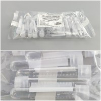 Пробирка лабораторная 5 мл, цилиндрическая, 12*75 мм, с 2-х позиционной пробкой, с дел., п/с, стер., уп.25 шт, Гритмед