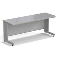 Стол пристенный ЭКРОС 1800х600х750 мм, раб. поверхность - МОНОЛИТНЫЙ КЕРАМОГРАНИТ с ПВХ кромкой