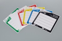 Наклейки Bürkle close-it food 95х95 мм черная печать, 500 шт/рул