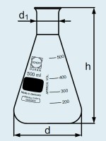 Колба Эрленмейера DURAN Group 50 мл, узкогорлая, с градуировкой, стекло