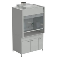 Шкаф вытяжной с подводом воды и ВЗБ светильником 1200х900х2145 мм, кран TOF, раб. поверхность - DURCON