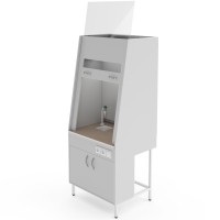 Вытяжной шкаф со столешницей из керамогранитной плитки и с сантехникой Теолаб ШВ-900 КГ-С