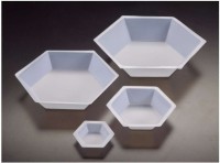 Тарелочка для взвешивания одноразовая, объем 50 мл, d 64/47 мм, ПС, гексагональная, цвет белый, 500 шт., Deltalab