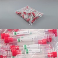 Пробирка 5 мл цилиндрическая,12*75 мм, с пробкой, с этикеткой, п/п, стерильная, Гритмед, уп. 100 шт