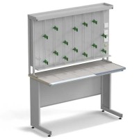 Стол титровальный ЭКРОС 1500х600х900/1885 мм, раб. поверхность - КЕРАМИКА с НС бортиком