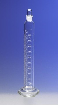 Цилиндр мерный, 250 мл, класс A, ц.д. 2 мл, БС, стекл. основ., стекл. крышка 22, сертиф., TС, 1 шт./уп., Pyrex (Corning)
