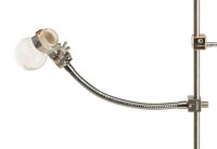 Зажим штативный, с раздвижным стержнем, круглый захват, длина 290 мм, D/d 12/40 мм, никелированный с силиконовым покрытием, Bochem