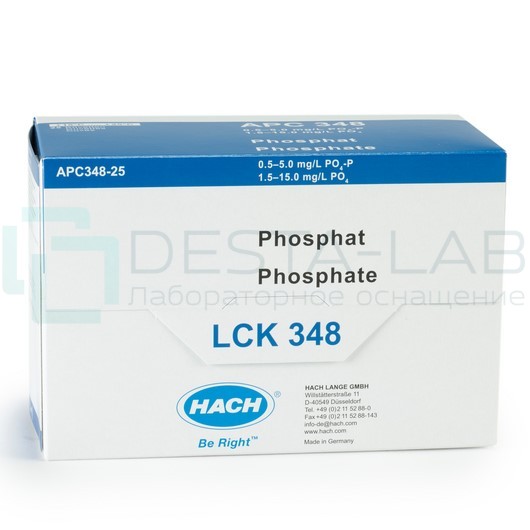 Кюветный тест Hach LCK 348 на Фосфаты (PO4), 25 тестов