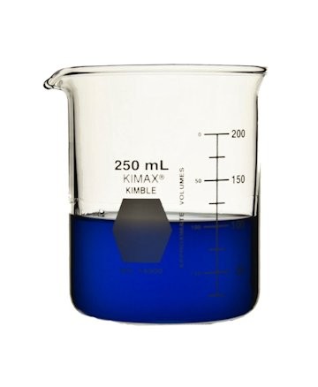 Стакан Гриффина Kimble 250 мл, низкий, с градуировкой, с носиком, стекло