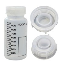 Банка д/реактивов 1 л, с черной град., шир/горл, с крышкой, п/п, LAMAPLAST