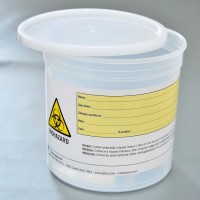 Контейнер д/отбора, транспортировки и хранения биологич. материалов (д/гистологии), 1000 мл. с защелк. крыш., с этикеткой., н/стер., п/п, Aptaca