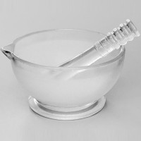 Ступка с пестиком, D=120 мм, стеклянная