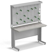 Стол титровальный ЭКРОС 1500х600х900/1885 мм, раб. поверхность - КЕРАМИКА с ПВХ кромкой