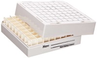 Штатив для хранения криопробирок 1,5 мл, 64 места, поликарбонат, с крышкой, белый, MAX-100 CryoStore Boxes, Nunc, 24 шт./уп., Thermo FS