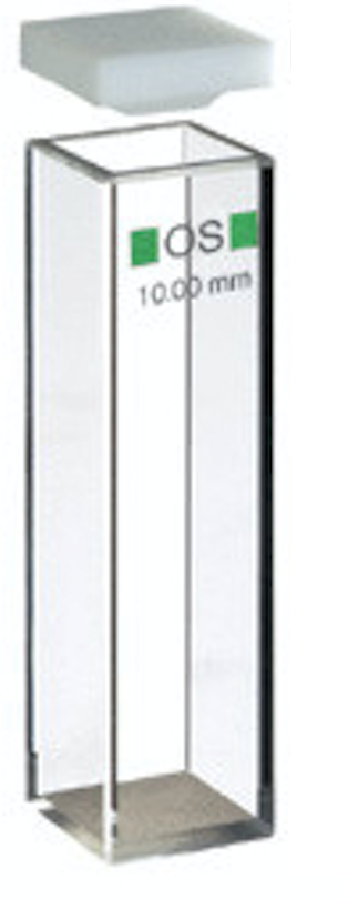 Кювета кварц, ОП 10 мм, объем 3,5 мл, с крышкой, Quartz Suprasil 100-QS, 1 шт., Hellma