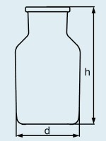 Бутыль DURAN Group 100 мл, NS29/22, широкогорлая, без пробки, коричневое силикатное стекло