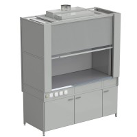 Шкаф вытяжной с коконом из стеклопластика без воды с электрикой 1800х820х2240 мм, раб. поверхность - МОНОЛИТНЫЙ КЕРАМОГРАНИТ