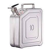 Канистра для ЛВЖ Rötzmeier 10KD, с самозакрывающимся дозатором, 10 л, нержавеющая сталь