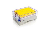 Криопробирки 1,0 мл, зеленые крышки, ПП, высота 52,6 мм, 2D штрих-код на дне, штрих-код на штативе, конические, с юбкой, внутр. резьба, стерильные, бесцветные, 96 шт./штат., 480 шт./уп., Thermo FS