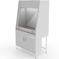 Вытяжной шкаф со столешницей из керам. плитки и вытяжкой из нижней тумбы Теолаб ШВ-1200 КГ-В