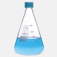 Колба Эрленмейера ISOLAB 500 мл, GL 32, с крышкой, стекло