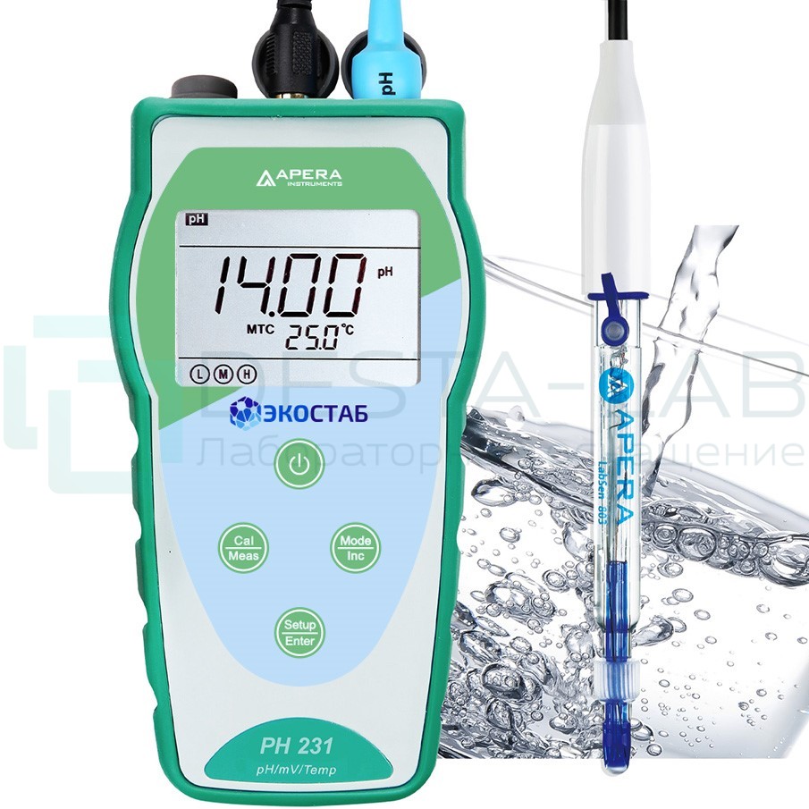 Портативный pH-метр ЭКОСТАБ PH231PW (для чистой воды)