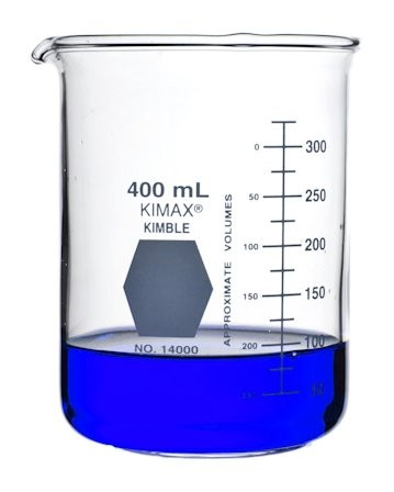 Стакан Гриффина Kimble 400 мл, низкий, с градуировкой, с носиком, стекло