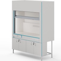 Вытяжной шкаф со столешницей из монолитной керамики ШВ НВК 1800 МОН