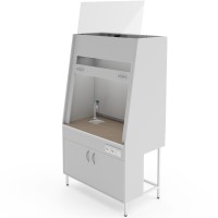 Вытяжной шкаф со столешницей из керамогранитной плитки и с сантехникой Теолаб ШВ-1200 КГ-С