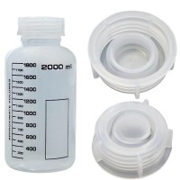 Банка д/реактивов 2 л, с черной град., шир/горл, с крышкой, п/п, LAMAPLAST