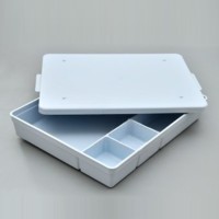 Лоток полимерный прямоугольный с крышкой и ячейками ЛПпу-0,85А &quot;ЕЛАТ&quot; (автоклавируемый)