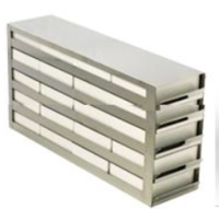 Рэк нерж. сталь, с ящиками, для криобоксов 50 мм, 5х4, в комплекте с криобоксами