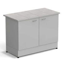 Стол-тумба ЭКРОС 1200х600х900 мм 2 двери, раб. поверхность - КЕРАМИКА с ПВХ кромкой