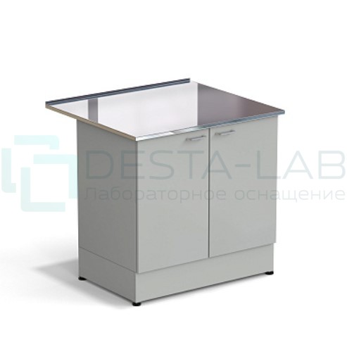 Стол-тумба ЭКРОС 900х800х900 мм 2 двери, раб. поверхность - НЕРЖАВЕЮЩАЯ СТАЛЬ